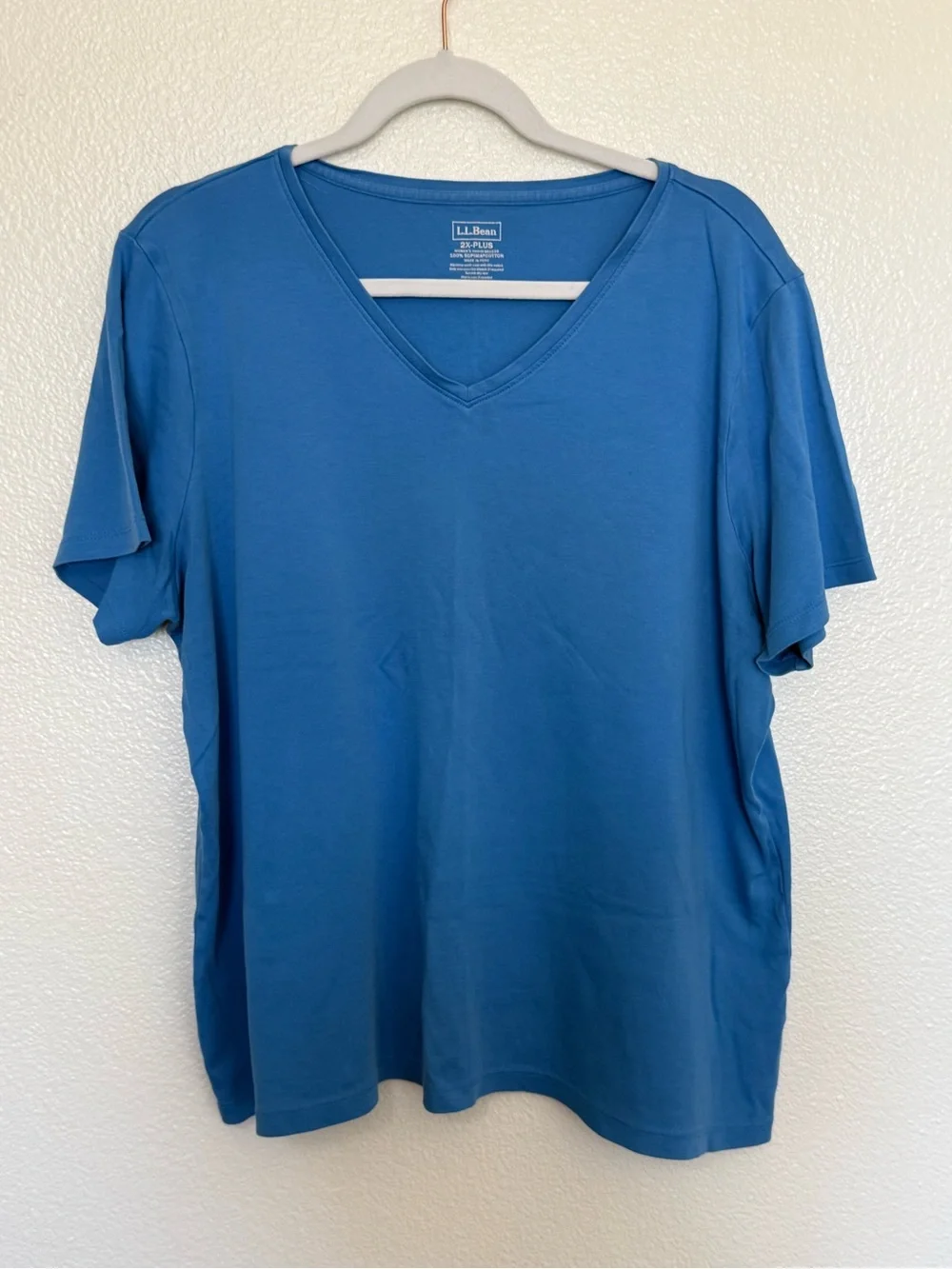 L.L. Bean V-Neck Tee Set in Pink, Teal, Blue & Green - Picture 6 of 9